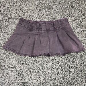 Y2k Almost Famous Purple Pleated Micro Mini Skirt Skort Preppy Grunge Punk Emo M